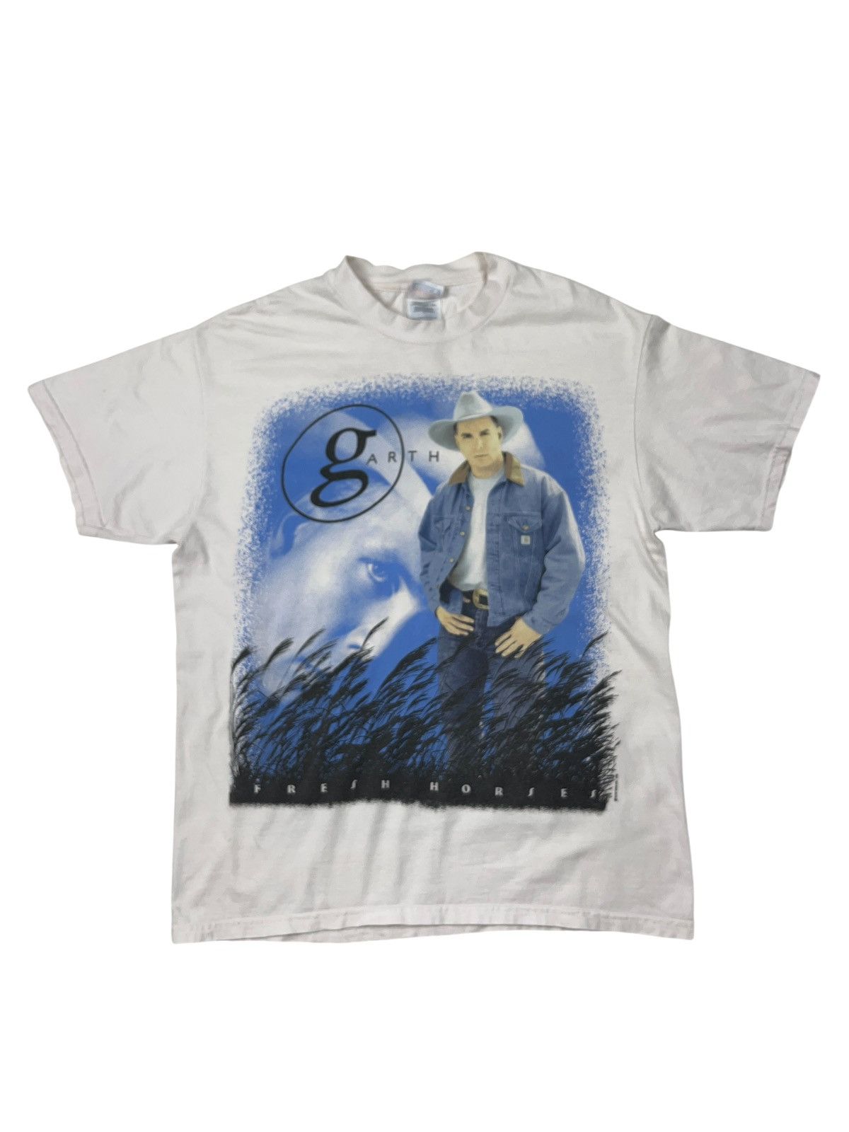 Band Tees Vintage 1996 Garth Brooks Fresh Horses World Tour T-shirt Size US L / EU 52-54 / 3 - 1 Thumbnail