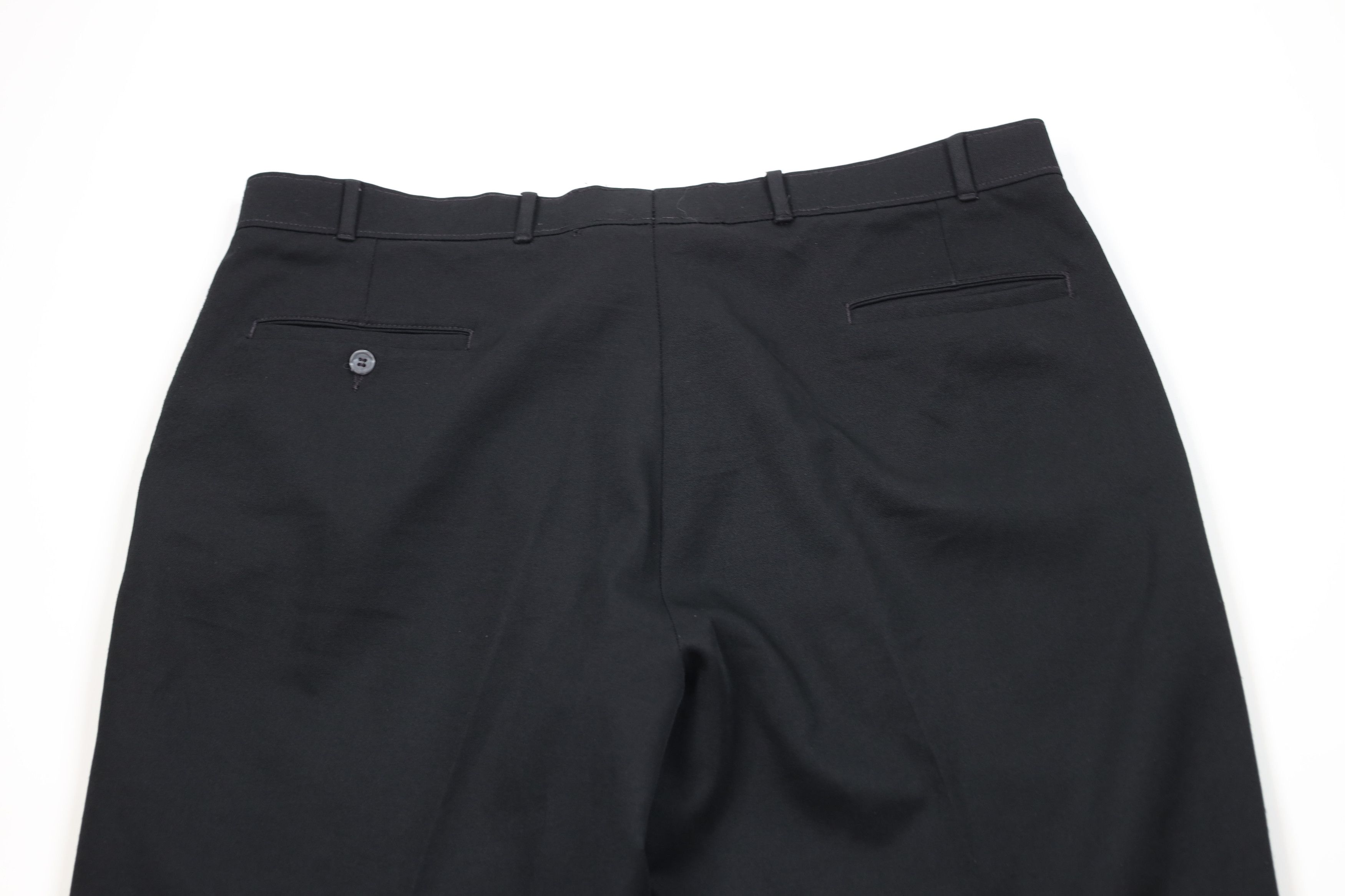 Levi's Vintage 90s Levis Knit Wide Leg Chino Pants Black Polyester Size US 42 / EU 58 - 11 Thumbnail