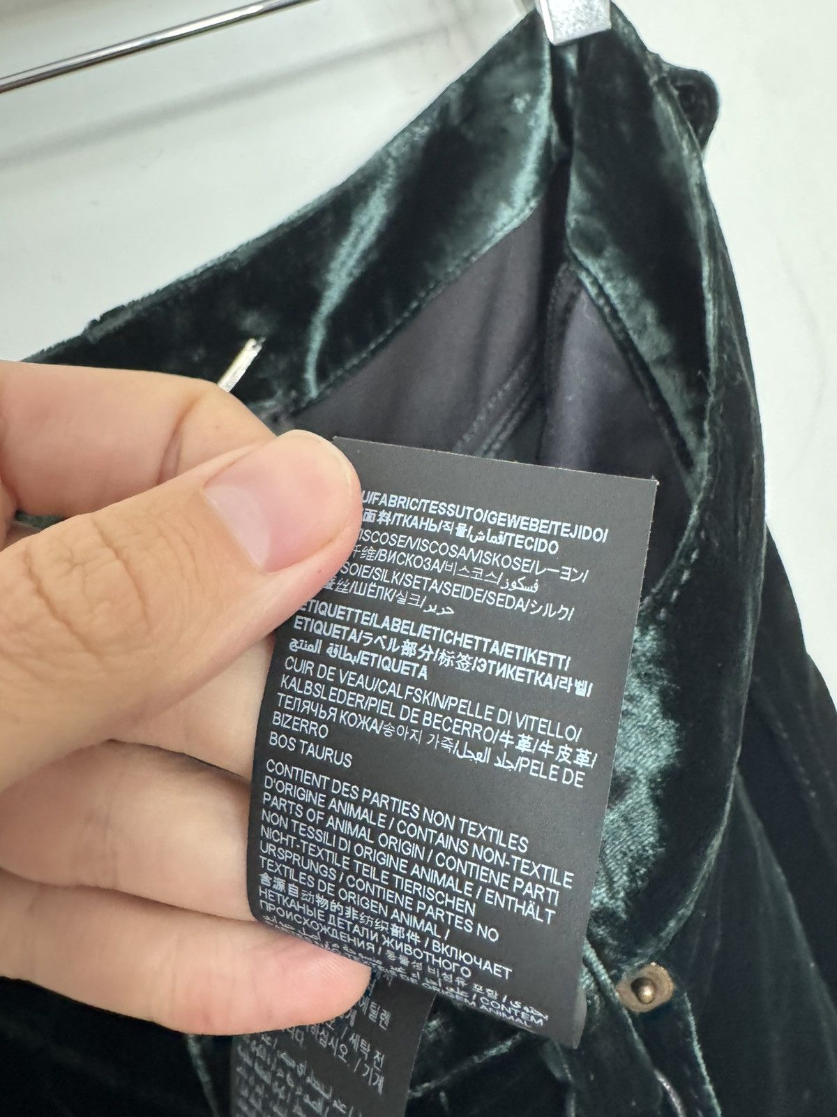 Saint Laurent Paris Green Velour Highwaisted pants Size US 31 - 8 Thumbnail
