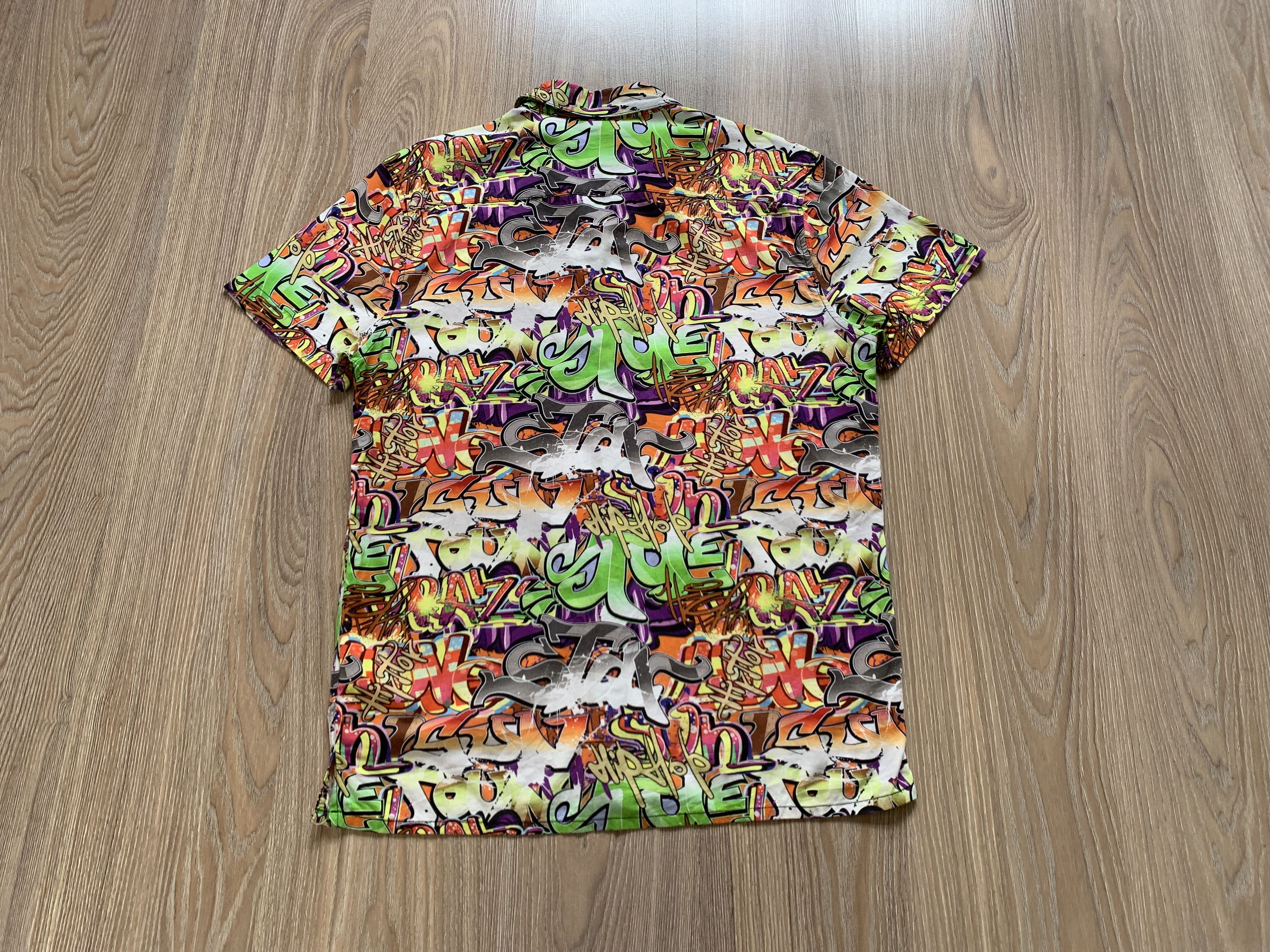 Other Fishbone Graffiti Printed Hawaiian Shirt Size US L / EU 52-54 / 3 - 3 Thumbnail