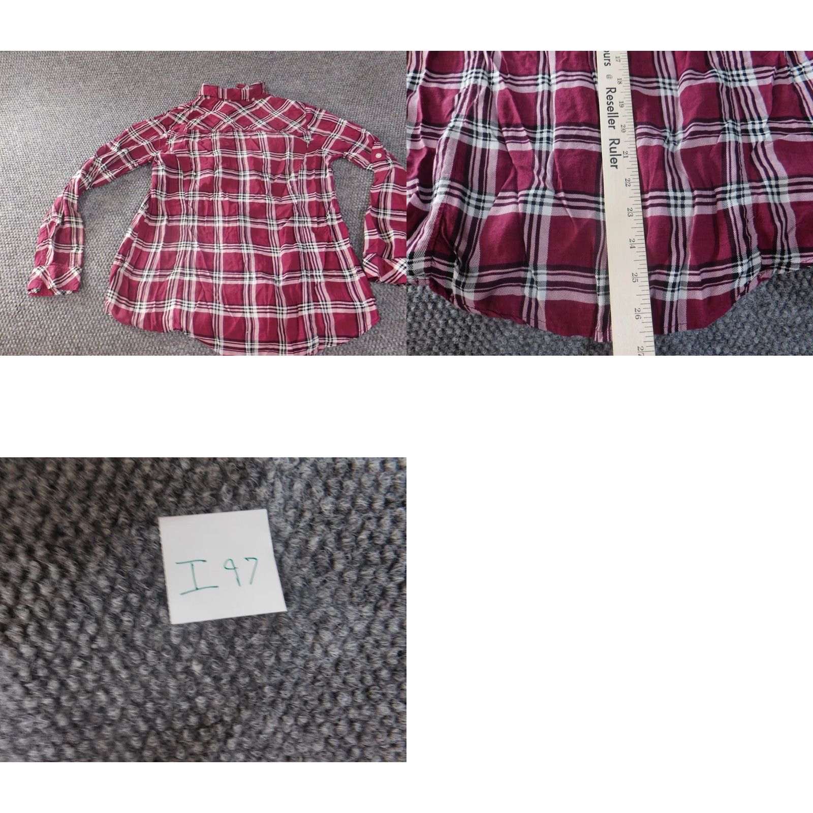 Torrid Torrid Button-Up Shirt Womens 00 Red Plaid Casual Knit Rayon Long Sleeve Collared Plus Size Regular Basic Classic Stretch Size XXS / US 00 / IT 34 - 8 Thumbnail