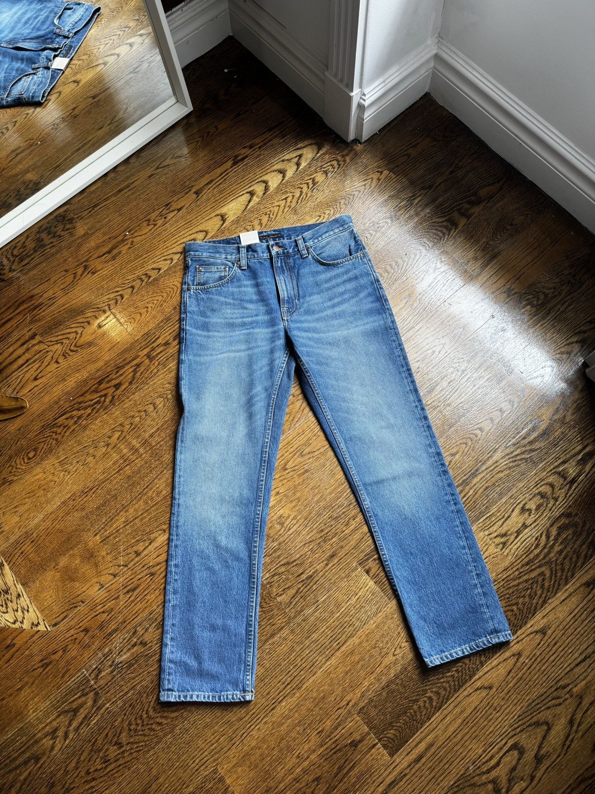 image of New Straight/slim Fit Nudie Jeans in Blue, Men's (Size 31)