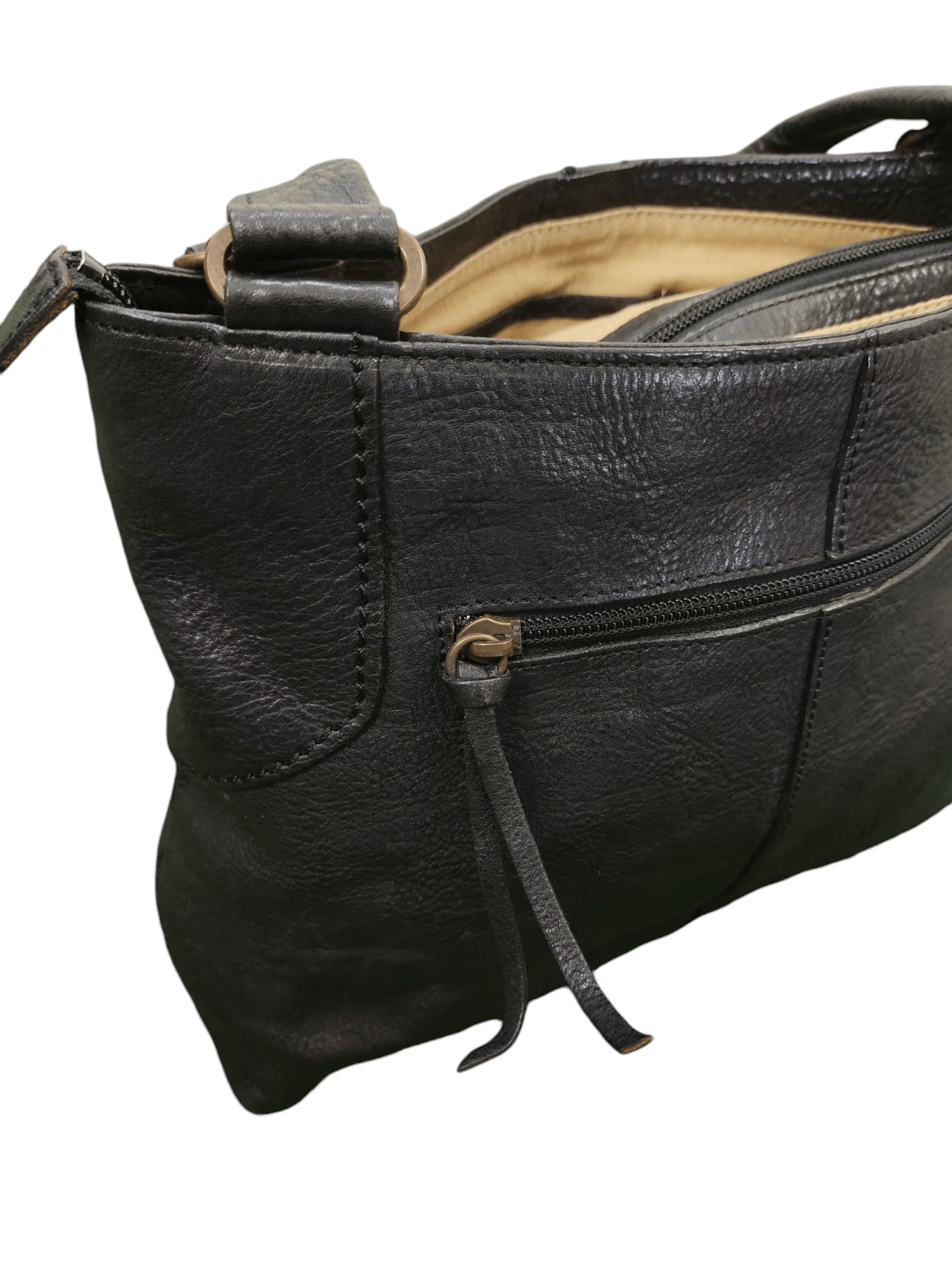 Comme des Garcons Vintage Rouge Japan Black Patina Leather Tote Bag Size ONE SIZE - 10 Thumbnail