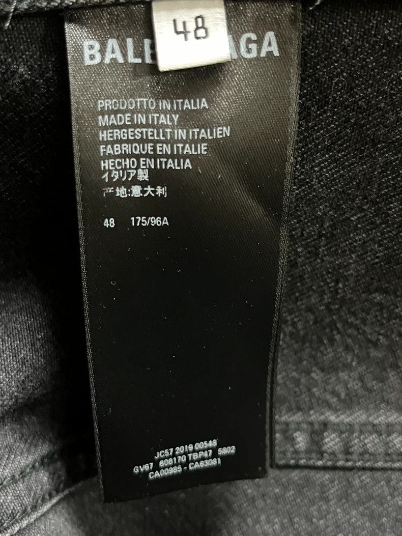 Balenciaga Balenciaga Charity Green Black Washed Denim Jacket 2502-Nex Size US M / EU 48-50 / 2 - 6 Thumbnail