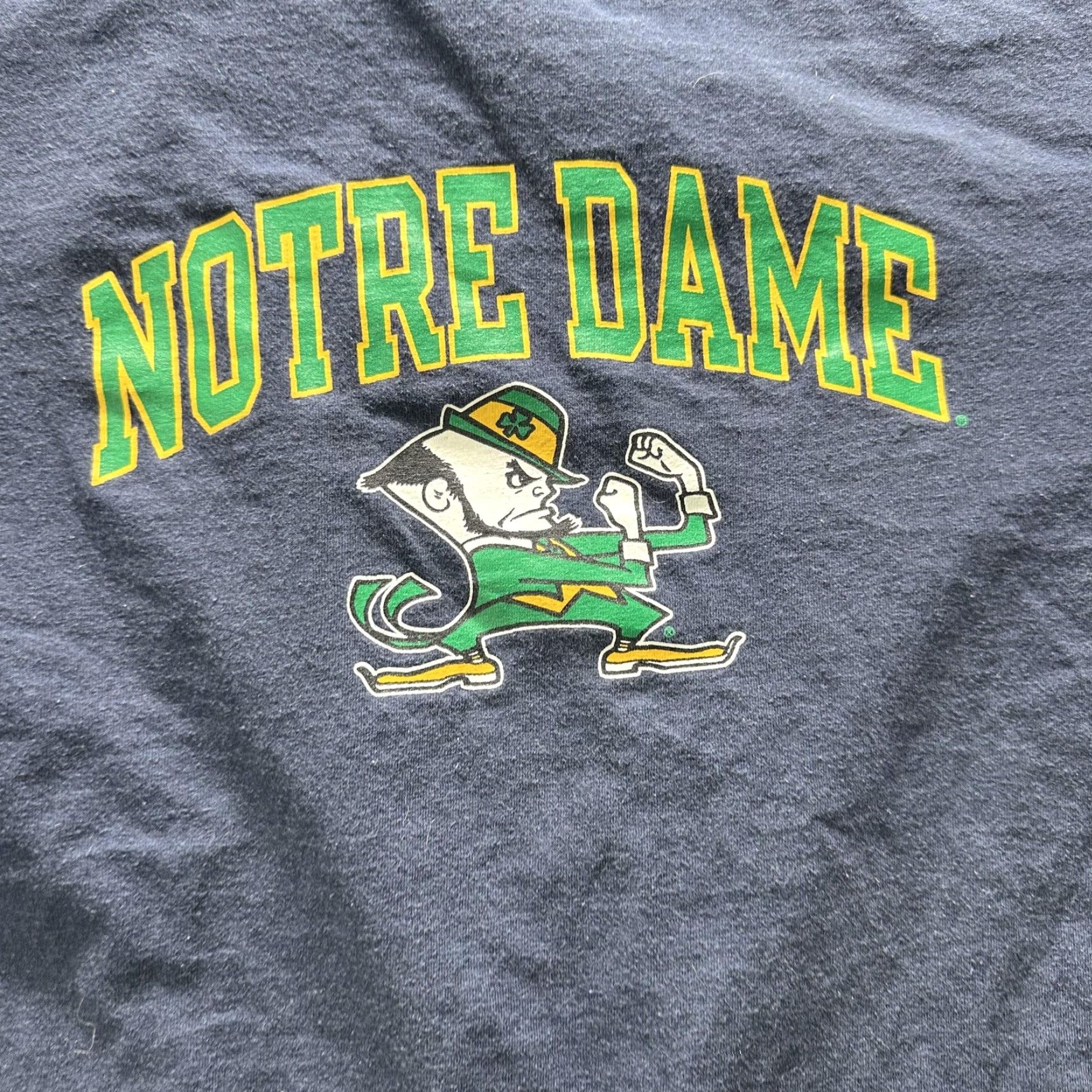 Champion Champion Shirt Mens Medium Blue Notre Dame Fighting Irish Leprechaun Tee Size US M / EU 48-50 / 2 - 2 Thumbnail