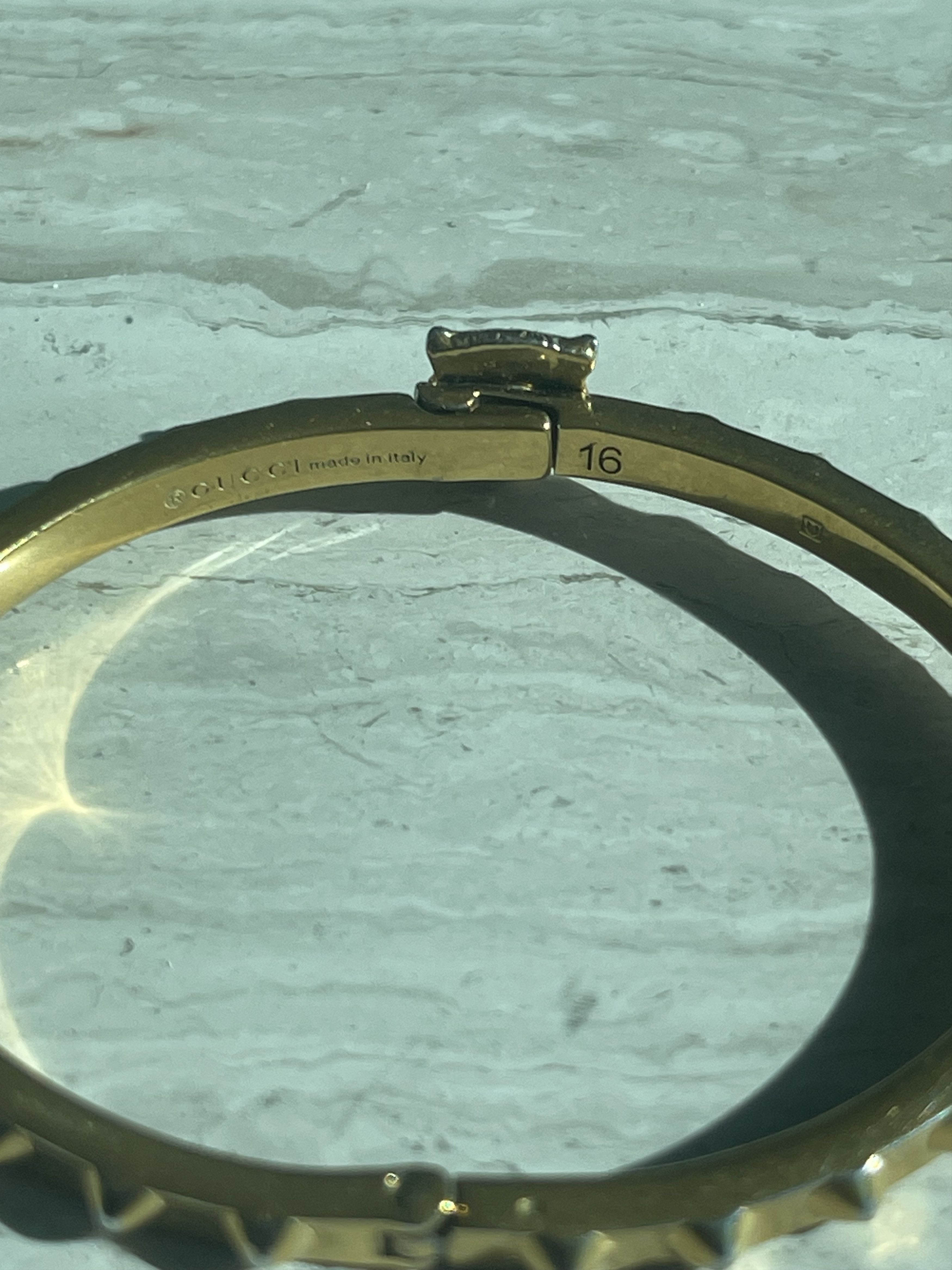 Gucci Gucci Tiger Head Gold Stud Bangle Bracelet Size ONE SIZE - 3 Thumbnail