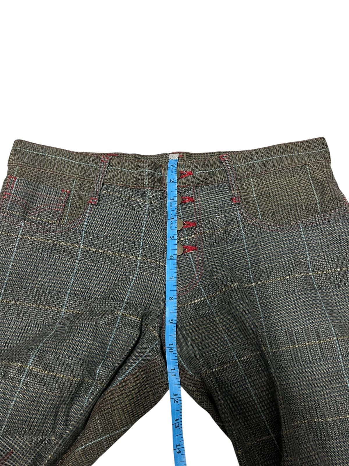 Christopher Nemeth 🔥Christopher Nemeth Distressed Check Embroidered Pants Size US 34 / EU 50 - 10 Thumbnail