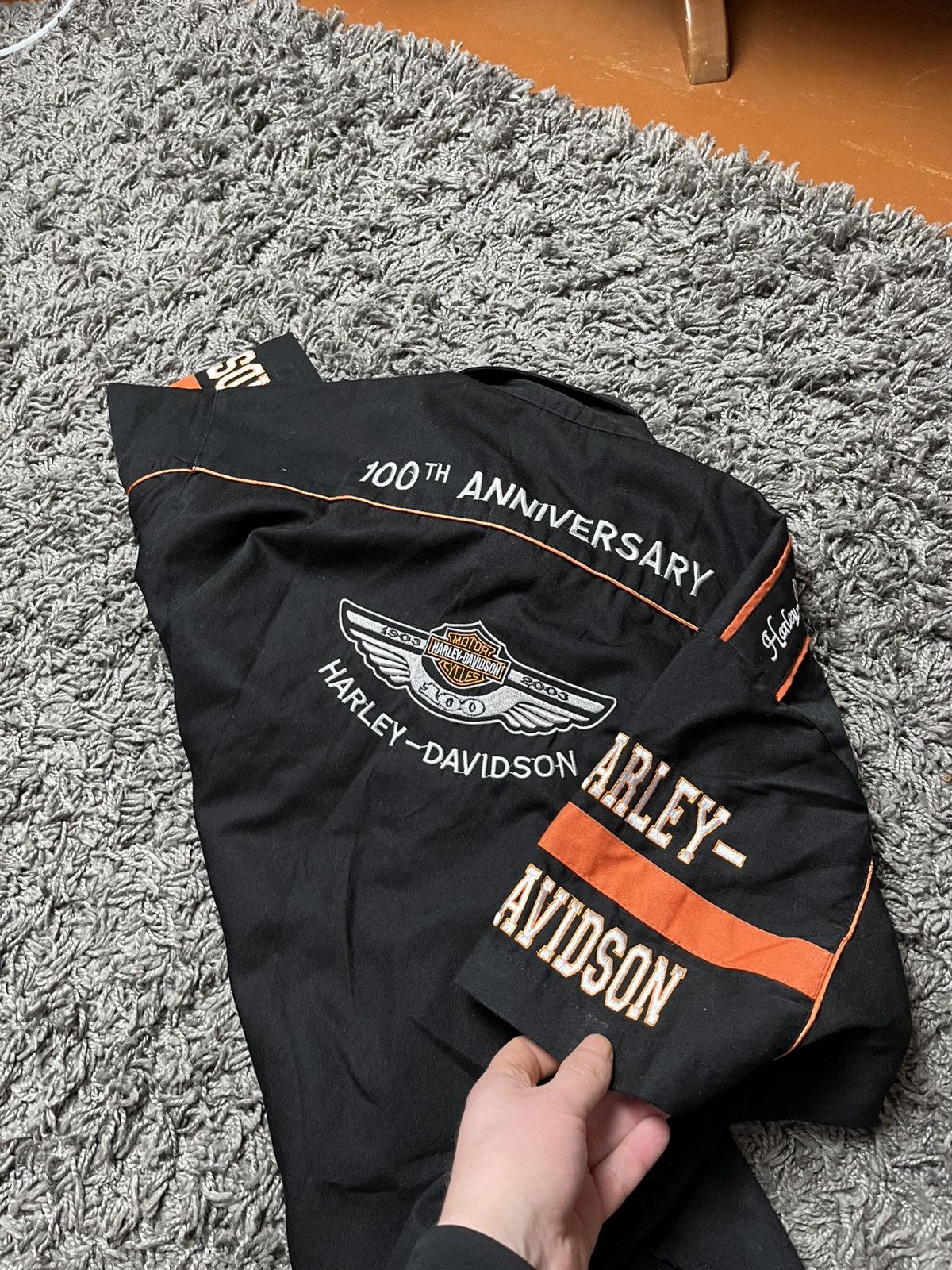 Harley Davidson Vintage 2003 Harley Davidson 100th Anniversary Pit Shirt Size US XL / EU 56 / 4 - 6 Thumbnail