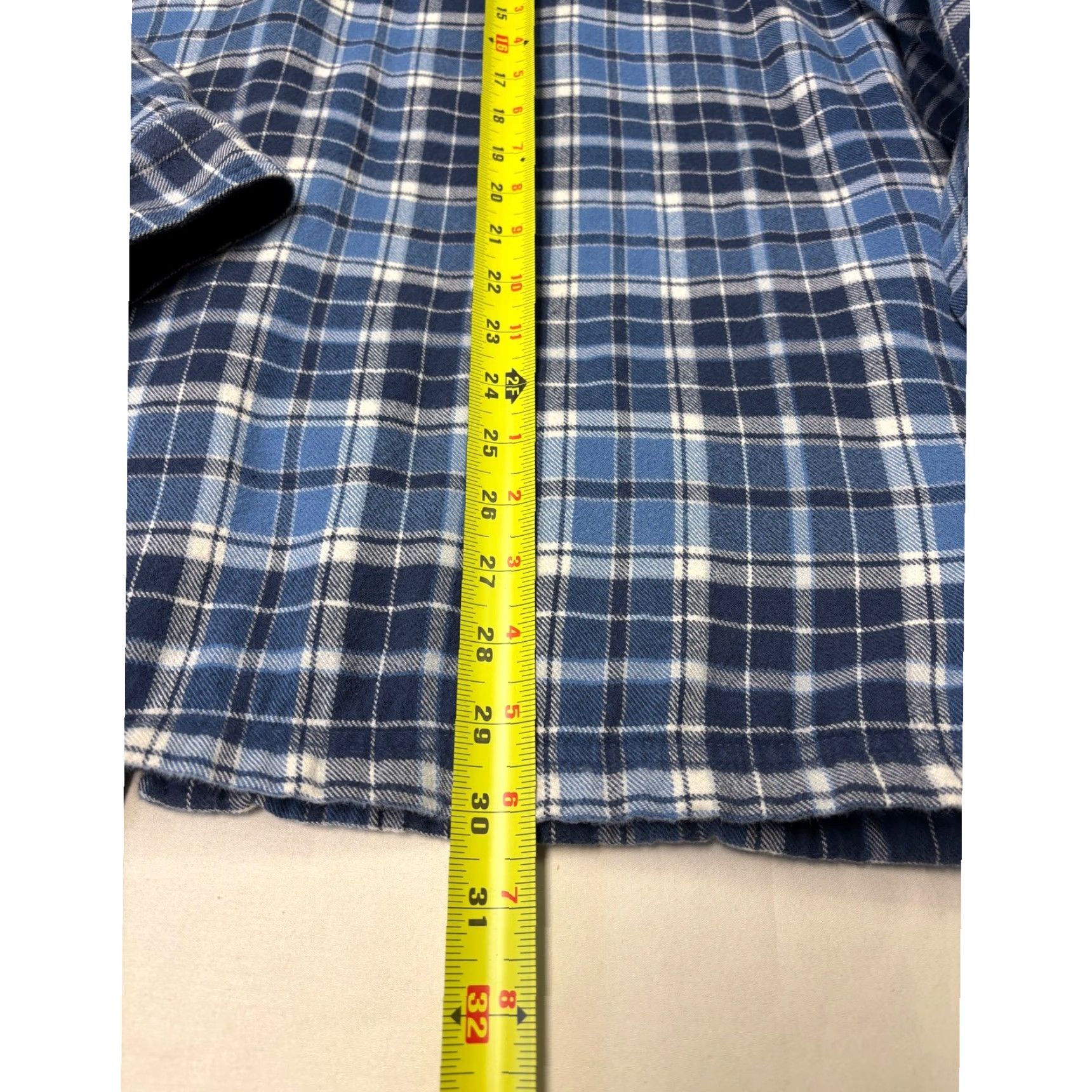 Vintage LL Bean Fleece Lined Flannel Shirt Mens Large Blue Plaid Traditional Fit Size US L / EU 52-54 / 3 - 7 Thumbnail