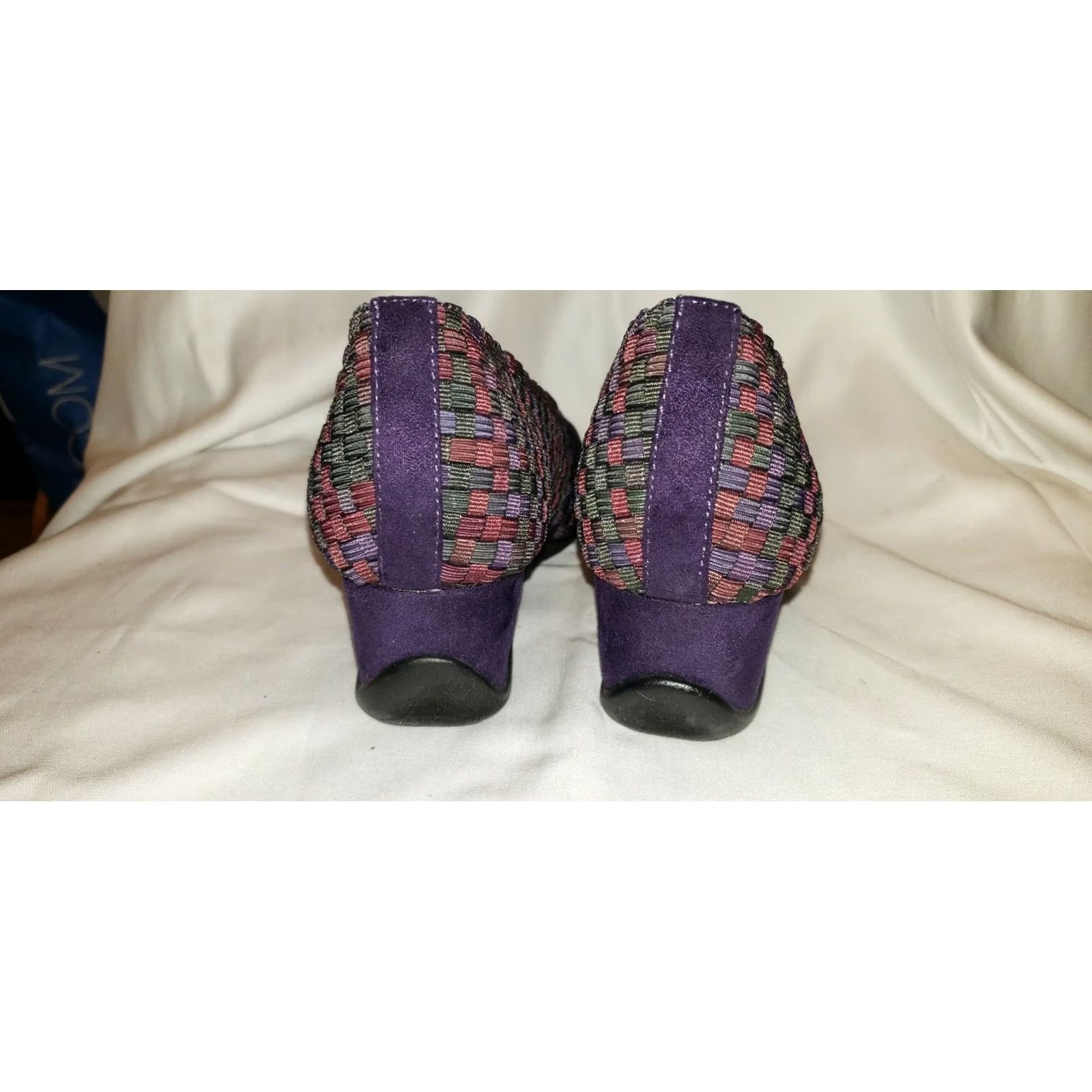 ALEXIS ZEE ALEXIS PURPLE WOVEN WEDGE WOMEN'S SIZE 7.5M OR 38EU Casual Comfort Shoes Size US 8 / IT 38 - 7 Thumbnail