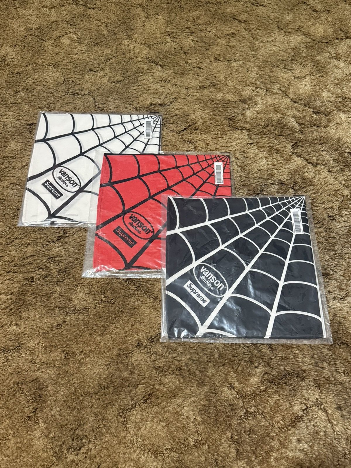 Supreme Supreme/Vanson Leathers Spider-Man Bandana 3 Pack Brand