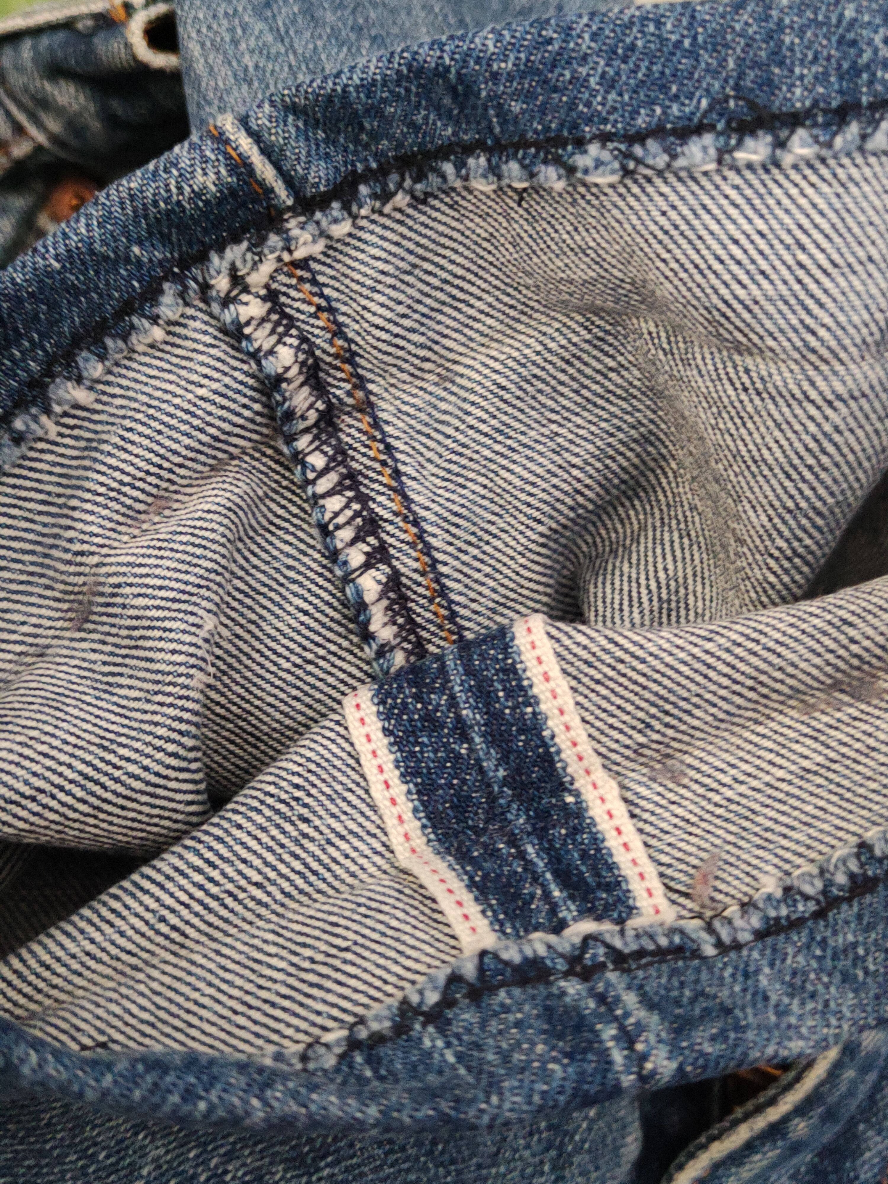 Levi's 502 Levi's big E Selvedge Ripped denim Jeans #W2261 Size US 30 / EU 46 - 14 Thumbnail