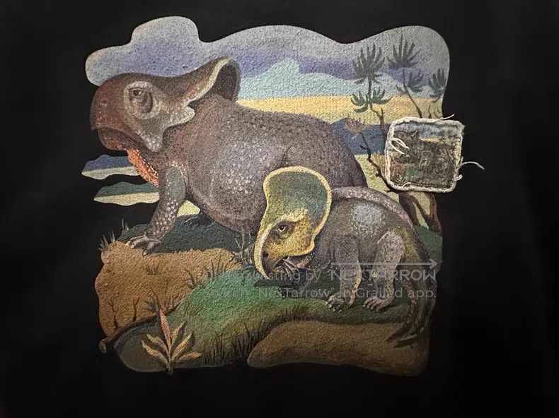 Acne Studios Acne Studios Men's Sweatshirt, Black Long Sleeve, Dinosaur Size US L / EU 52-54 / 3 - 3 Thumbnail