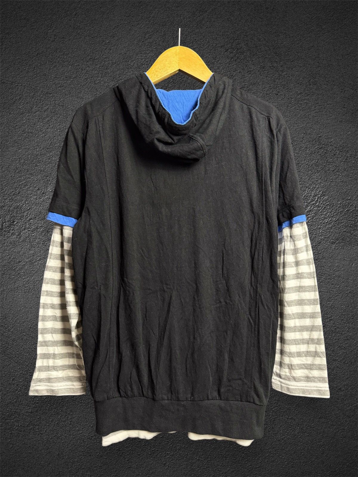 If Six Was Nine × Japanese Brand × Le Grande Bleu (L.G.B.) Japanese Poem Double Layers 1of1 Hoodie X Long Sleeve Size US M / EU 48-50 / 2 - 2 Thumbnail
