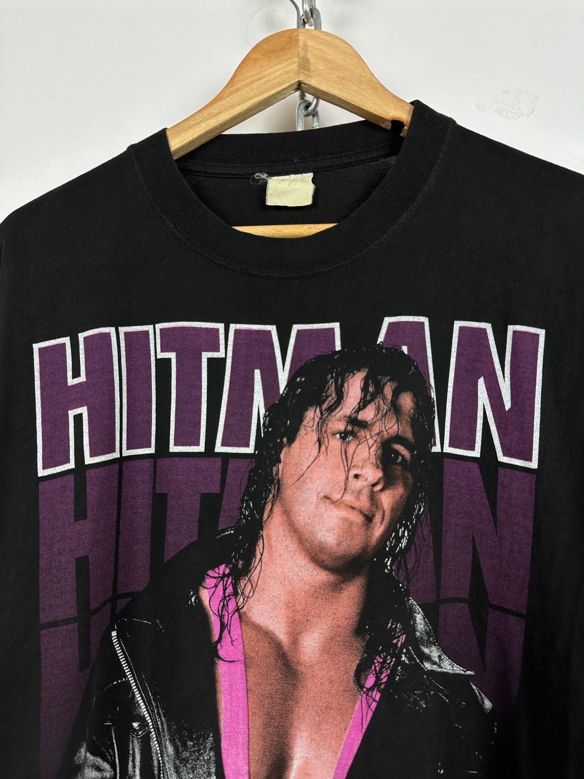 Vintage 1993 Vintage Bret Hart Hitman WWE T-Shirt Size US L / EU 52-54 / 3 - 7 Thumbnail
