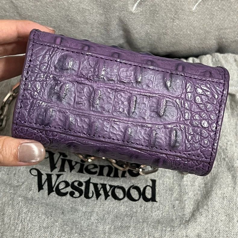 Vivienne Westwood Vivienne Westwood size os Purple leather embossed handbag w Size ONE SIZE - 5 Thumbnail
