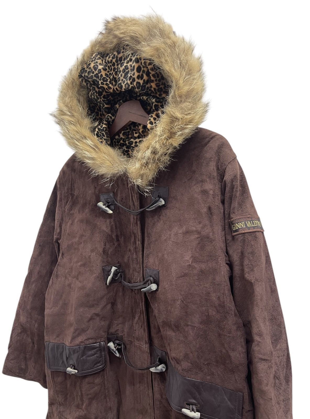 Gianni Valentino Vtg Gianni Valentino Fur Hoodie Leather Jacket Size US M / EU 48-50 / 2 - 3 Thumbnail