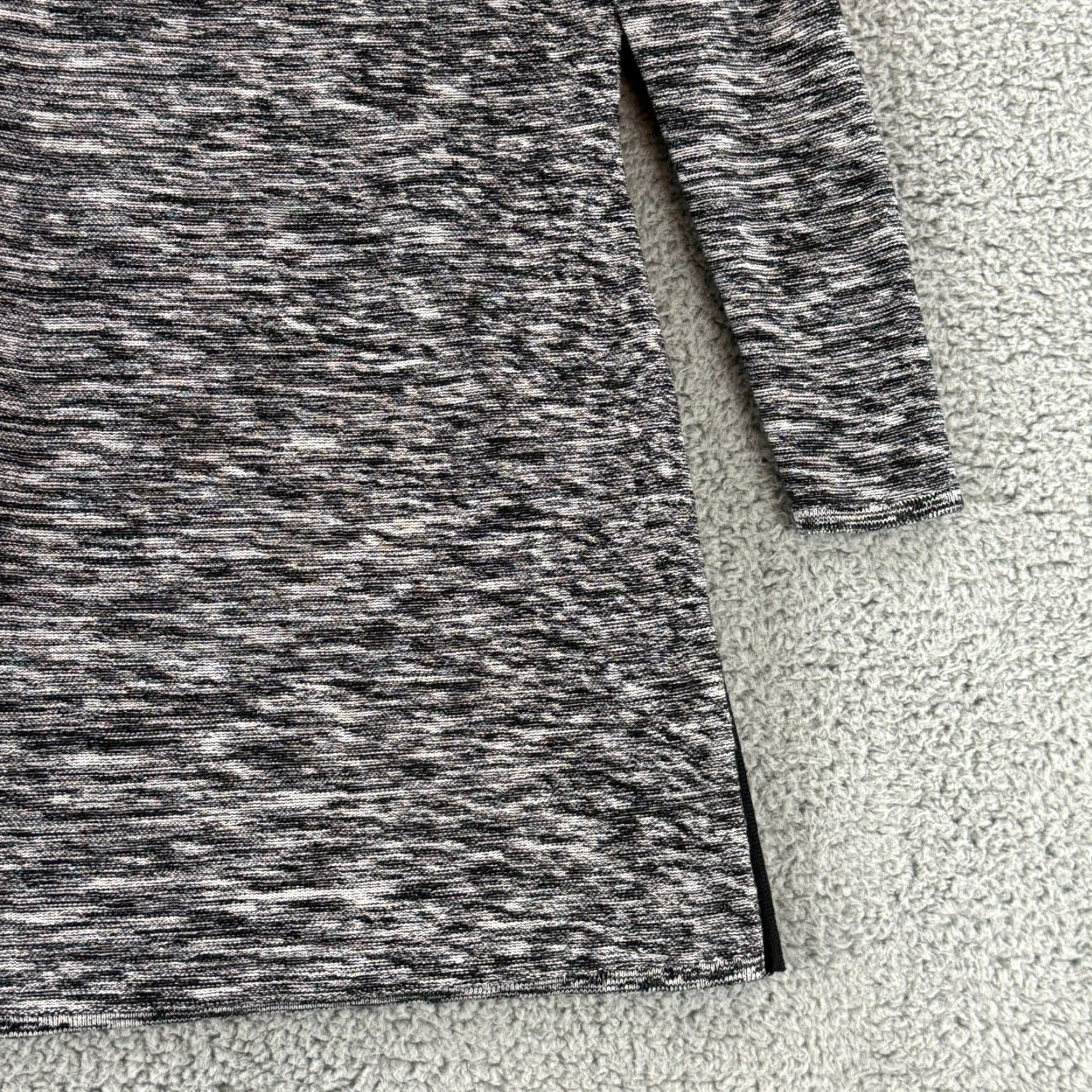 Athleta Athleta Retreat Dress Womens S Black Heathered Long Sleeve Knit Pullover Size S / US 4 / IT 40 - 3 Thumbnail
