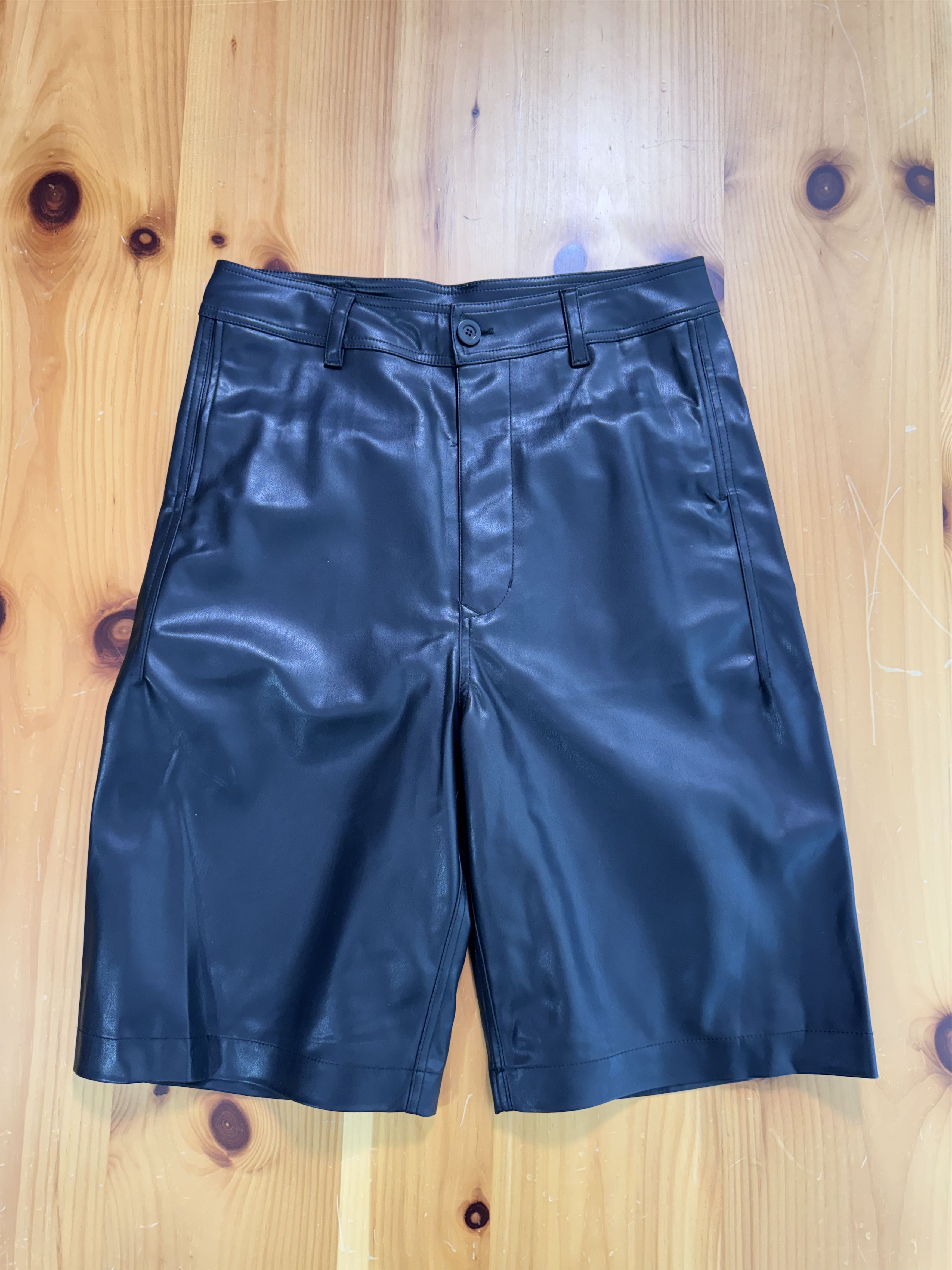 Rick Owens Rick Owens DRKSHDW Faux Leather Shorts Size US 32 / EU 48 - 1 Thumbnail