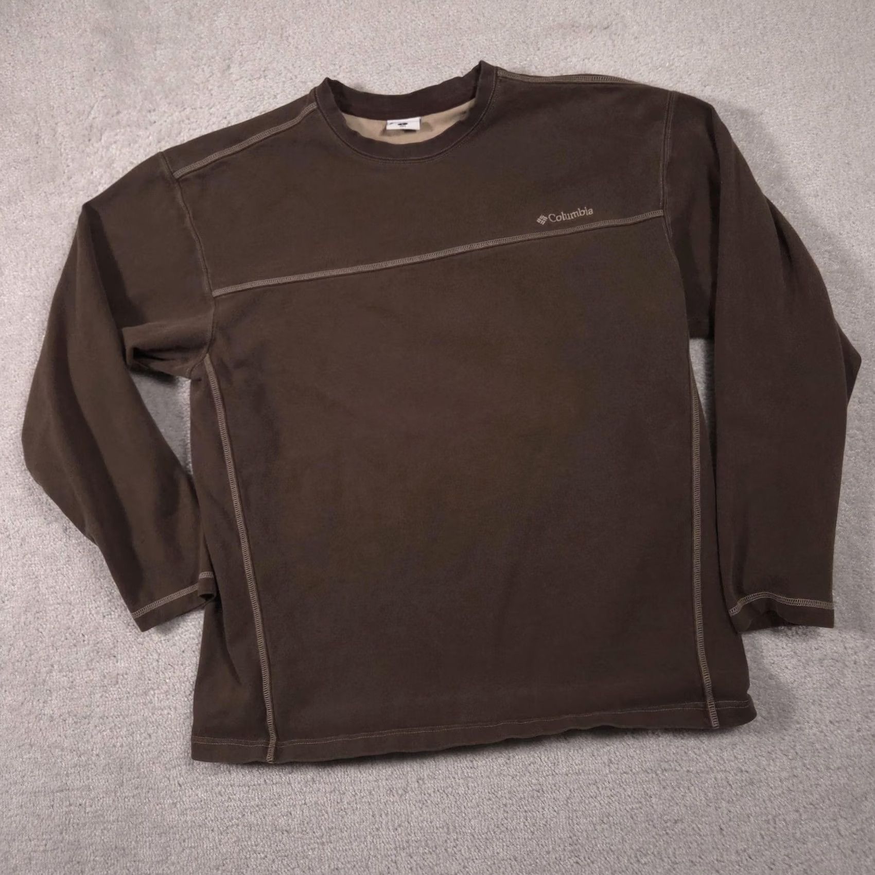 Logo 7 Columbia Sweatshirt Mens L Brown Crewneck Pullover Contrast Stitch Logo Shirt Mens Size US L / EU 52-54 / 3 - 3 Thumbnail