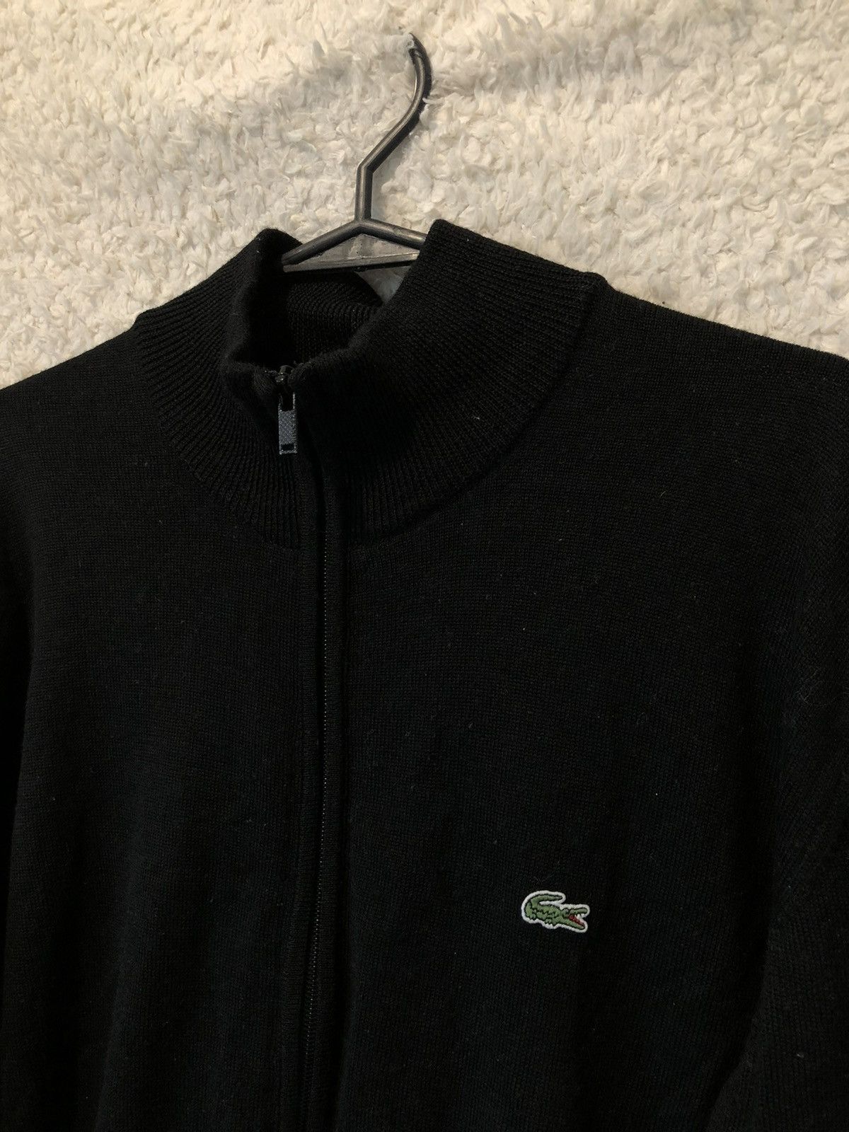 Lacoste Wool Sweater Lacoste Zipped Black Size US L / EU 52-54 / 3 - 2 Thumbnail