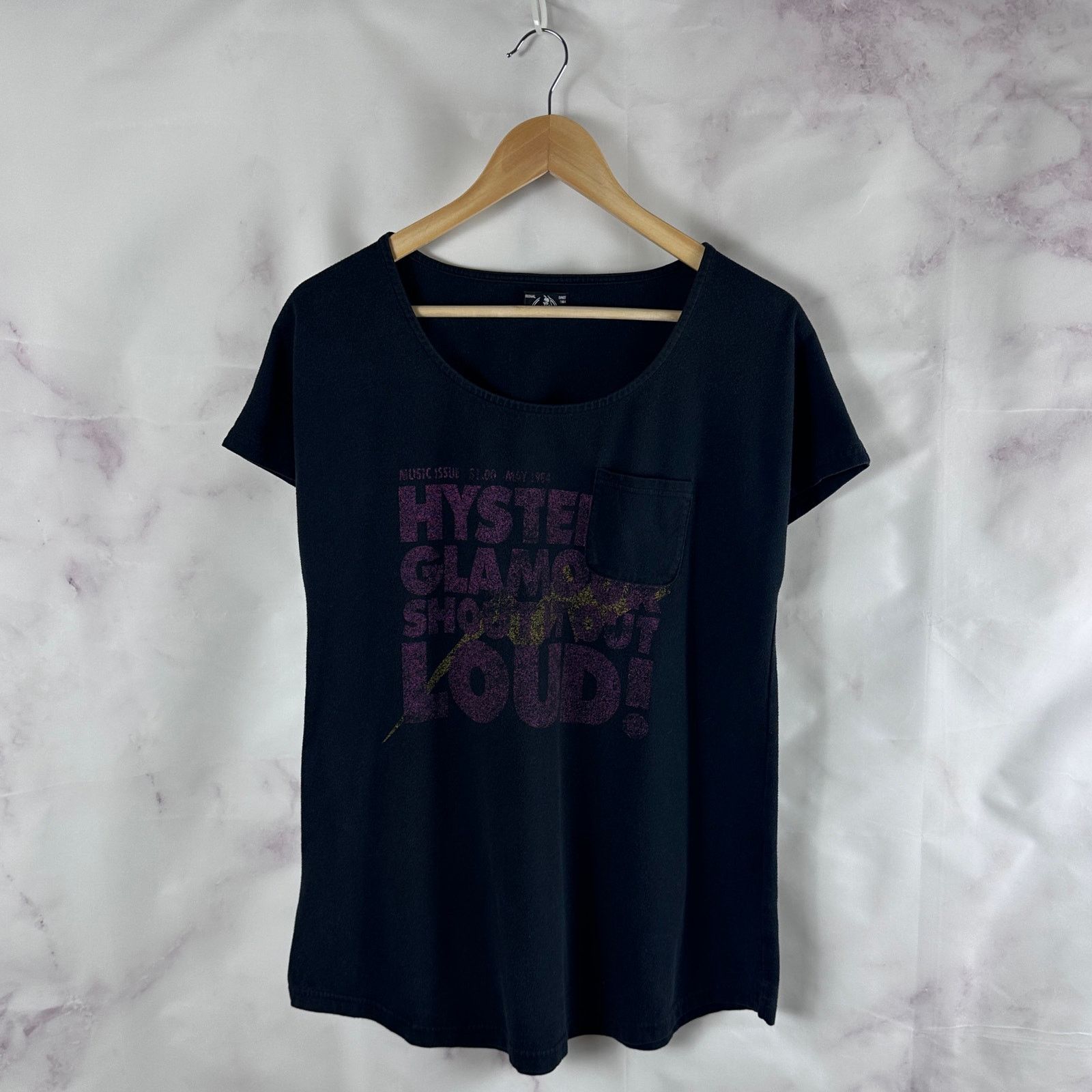 Hysteric Glamour Shout Out Loud Black Pocket Tee Size M / US 6-8 / IT 42-44 - 1 Thumbnail