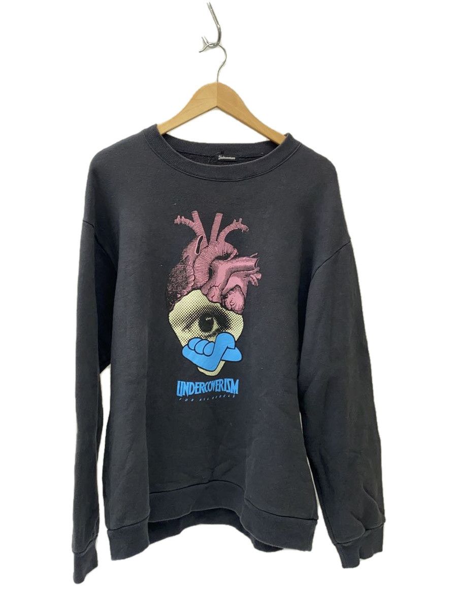 Sweatshirt Allover Pattern Long Sleeve Gray
