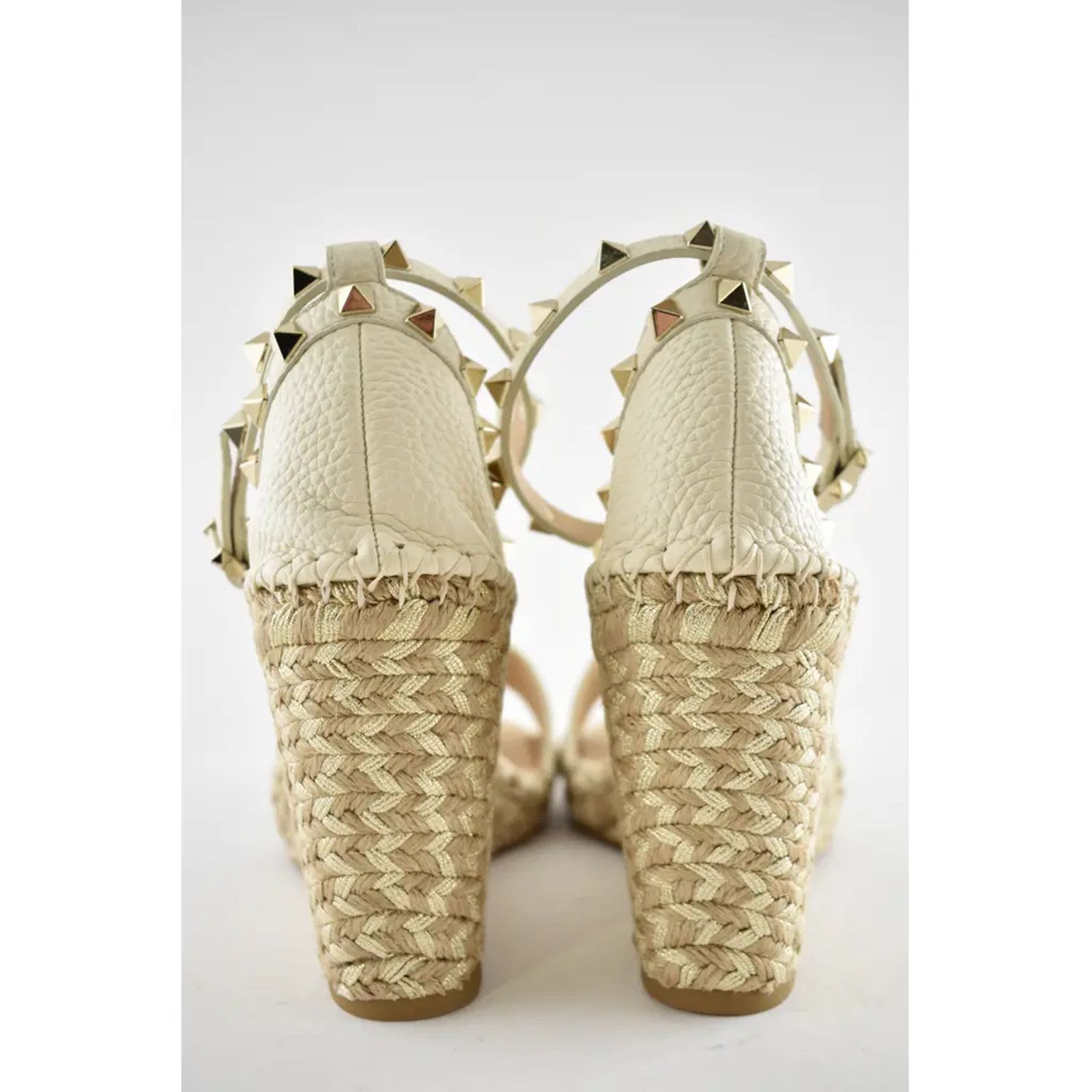 Valentino Rockstud Ankle Strap Platform Wedge Sandal Heel 41 Size US 11 / IT 41 - 10 Thumbnail