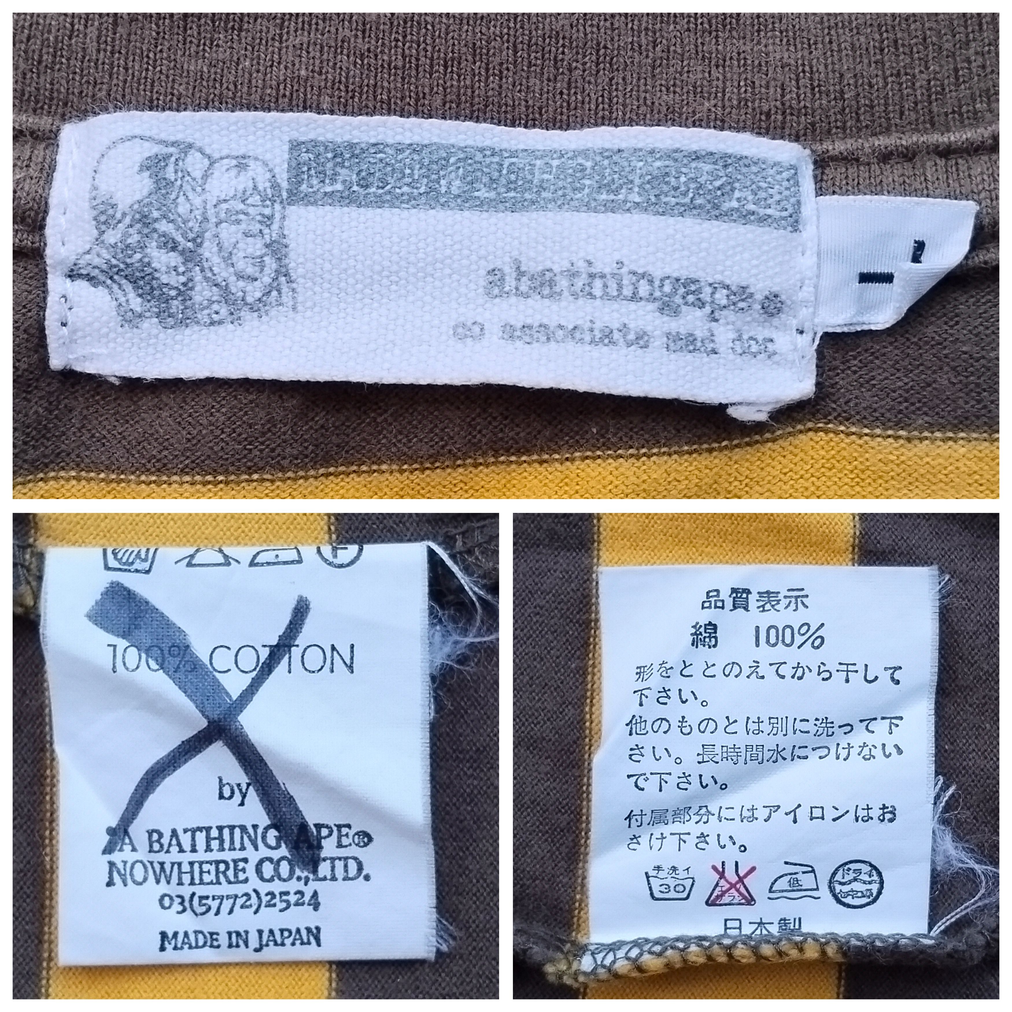Bape 2003 Vintage Bape Striped Tee Size US L / EU 52-54 / 3 - 5 Thumbnail