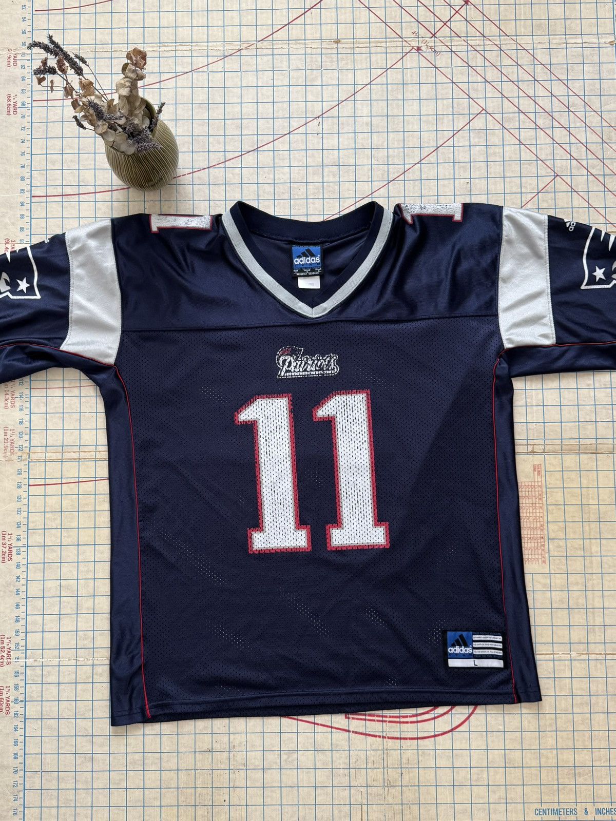 Adidas Vintage Adidas Team New England Patriots Drew Bledsoe Jersey Size US L / EU 52-54 / 3 - 10 Thumbnail