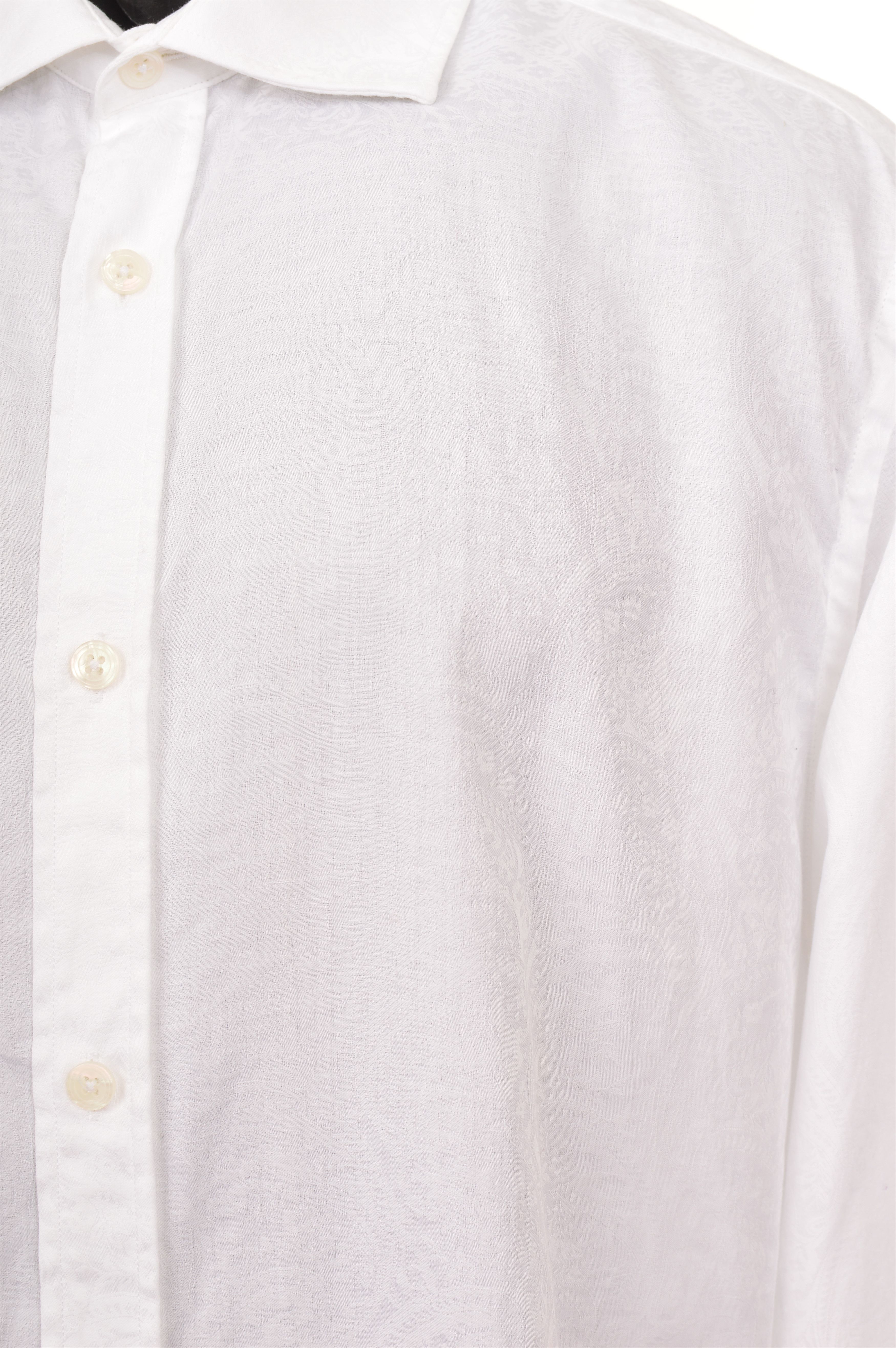New & Lingwood New & Lingwood White Paisley Pattern Cufflinks Button Shirt Size US L / EU 52-54 / 3 - 3 Thumbnail