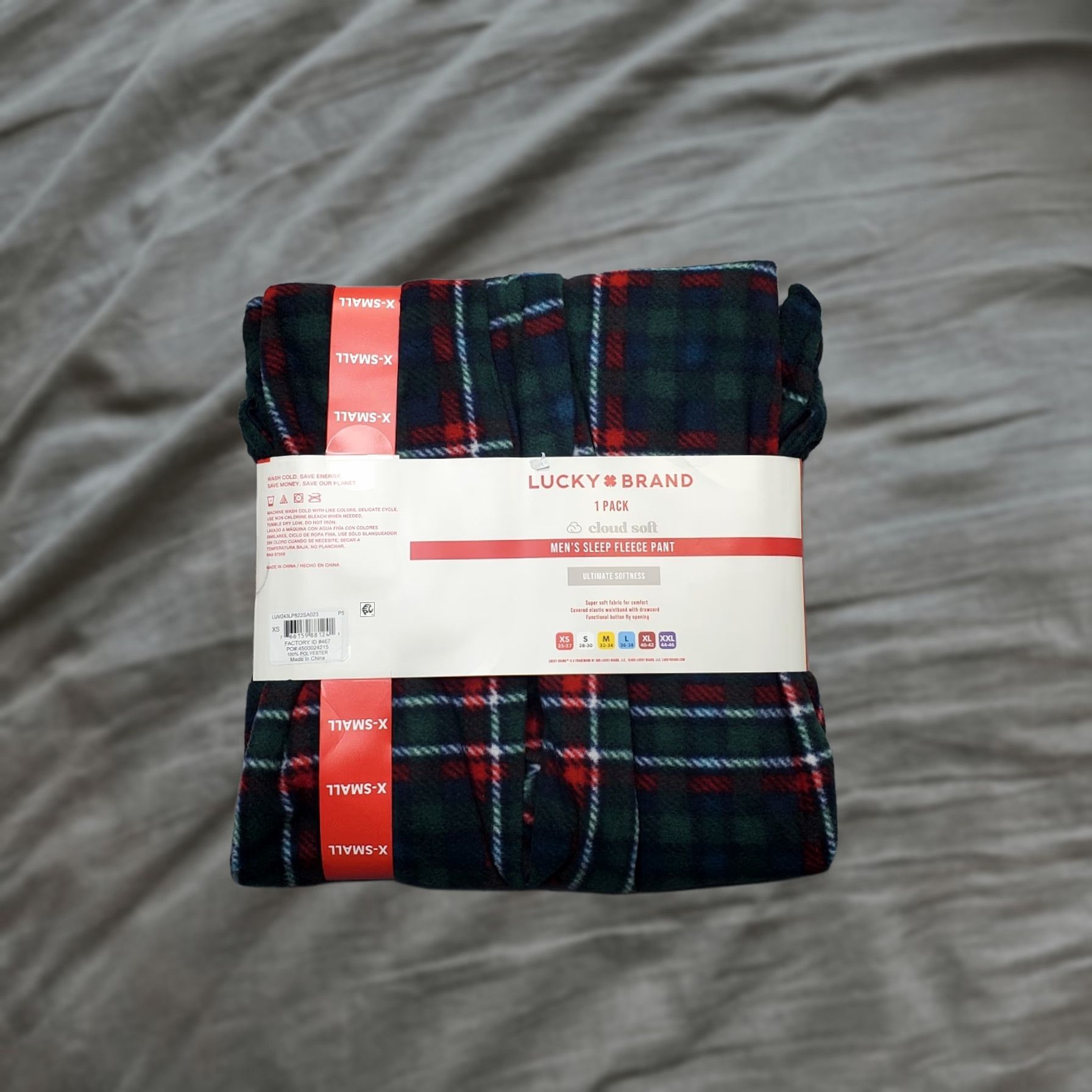 Lucky Brand Lucky Brand Sleep Fleece Pants Mens XS Multi Plaid Cloud Soft Elastic Waistband NWT, Pajama Pants, Regular, Multicolor, 90s Outdoor Theme Mens Size US 27 - 1 Thumbnail