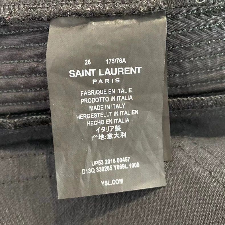 Saint Laurent Paris Saint Laurent Paris Patchwork zip-up straight leg jeans Size US 28 / EU 44 - 5 Thumbnail