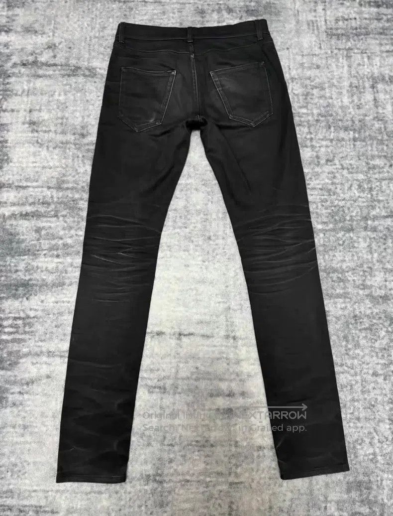 Saint Laurent Paris Saint Laurent Paris Vintage Black Scratch Jeans Size US 29 - 2 Thumbnail