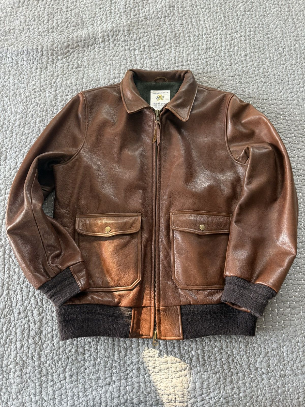 Golden Bear for Taylor Stitch Leather Moto Jacket