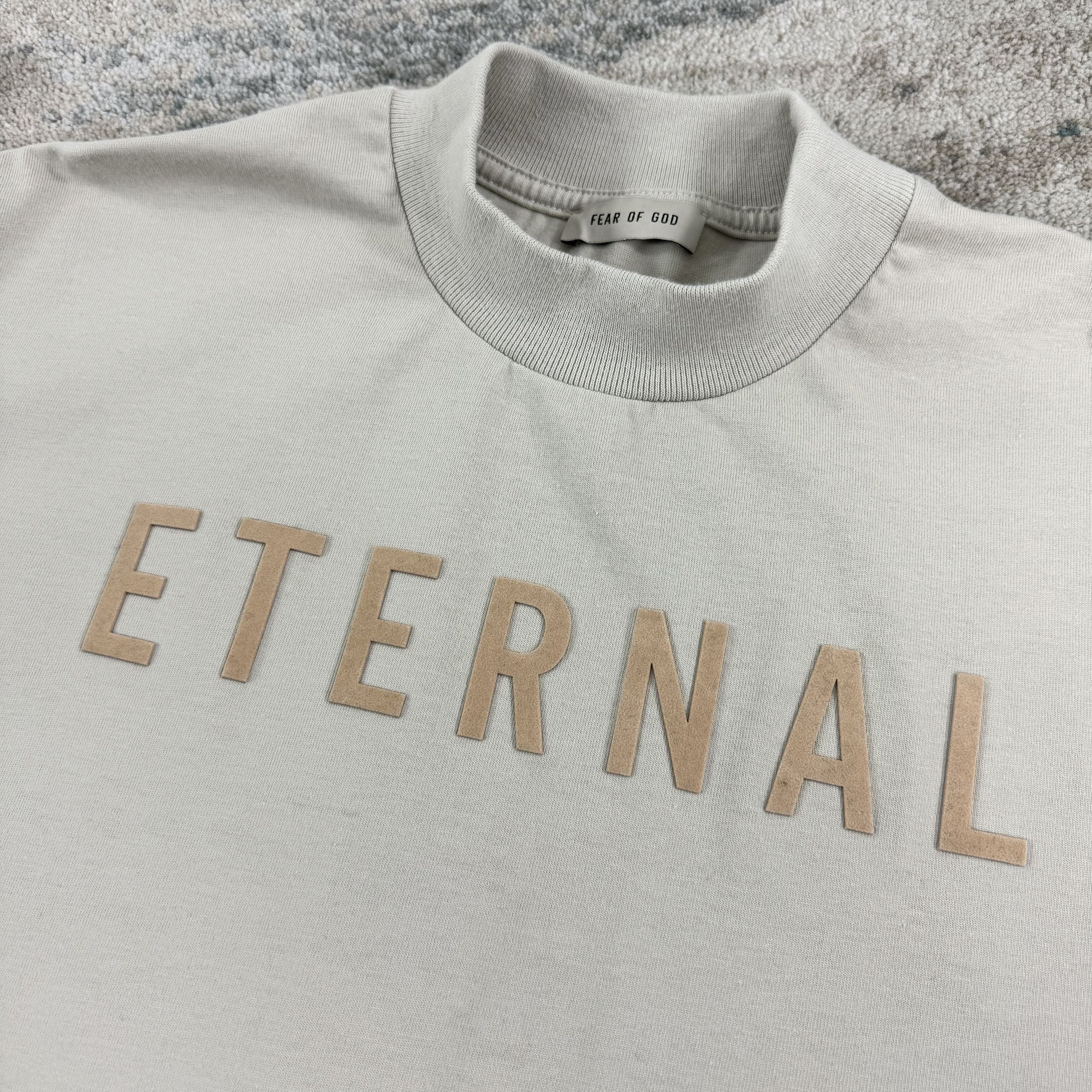Fear of God Fear Of God Eternal Flocked T-Shirt In Beige RRP £250 Size US S / EU 44-46 / 1 - 3 Thumbnail