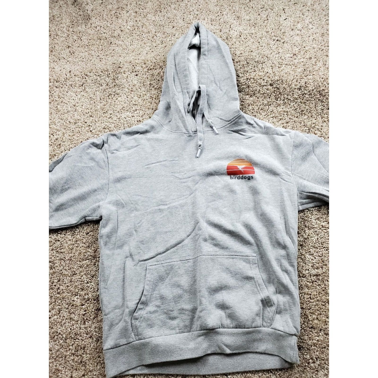 Logo 7 Birddogs Hoodie Mens Medium Gray Pullover Graphic Print Logo Back Print Sweatshirt Size US M / EU 48-50 / 2 - 4 Thumbnail