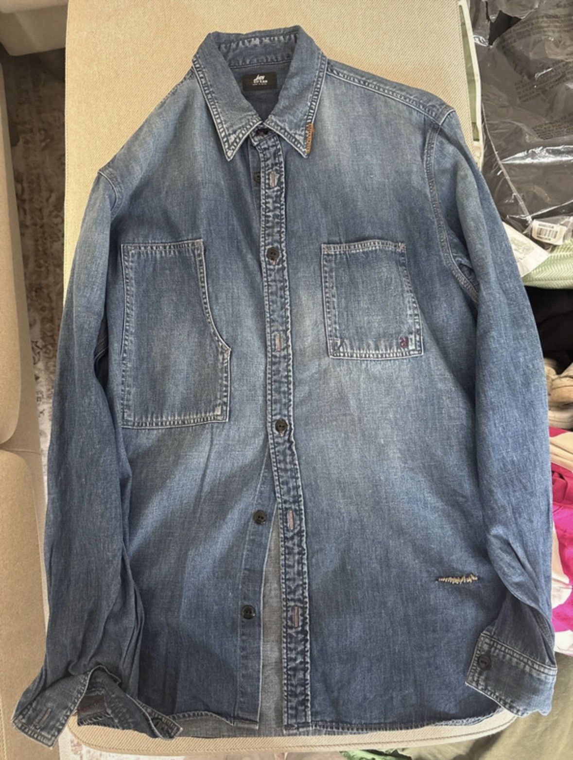 Paul Smith Red Ear Paul Smith Red Ear Denim Shirt Selvedge Workwear Overshirt Size US XL / EU 56 / 4 - 1 Thumbnail