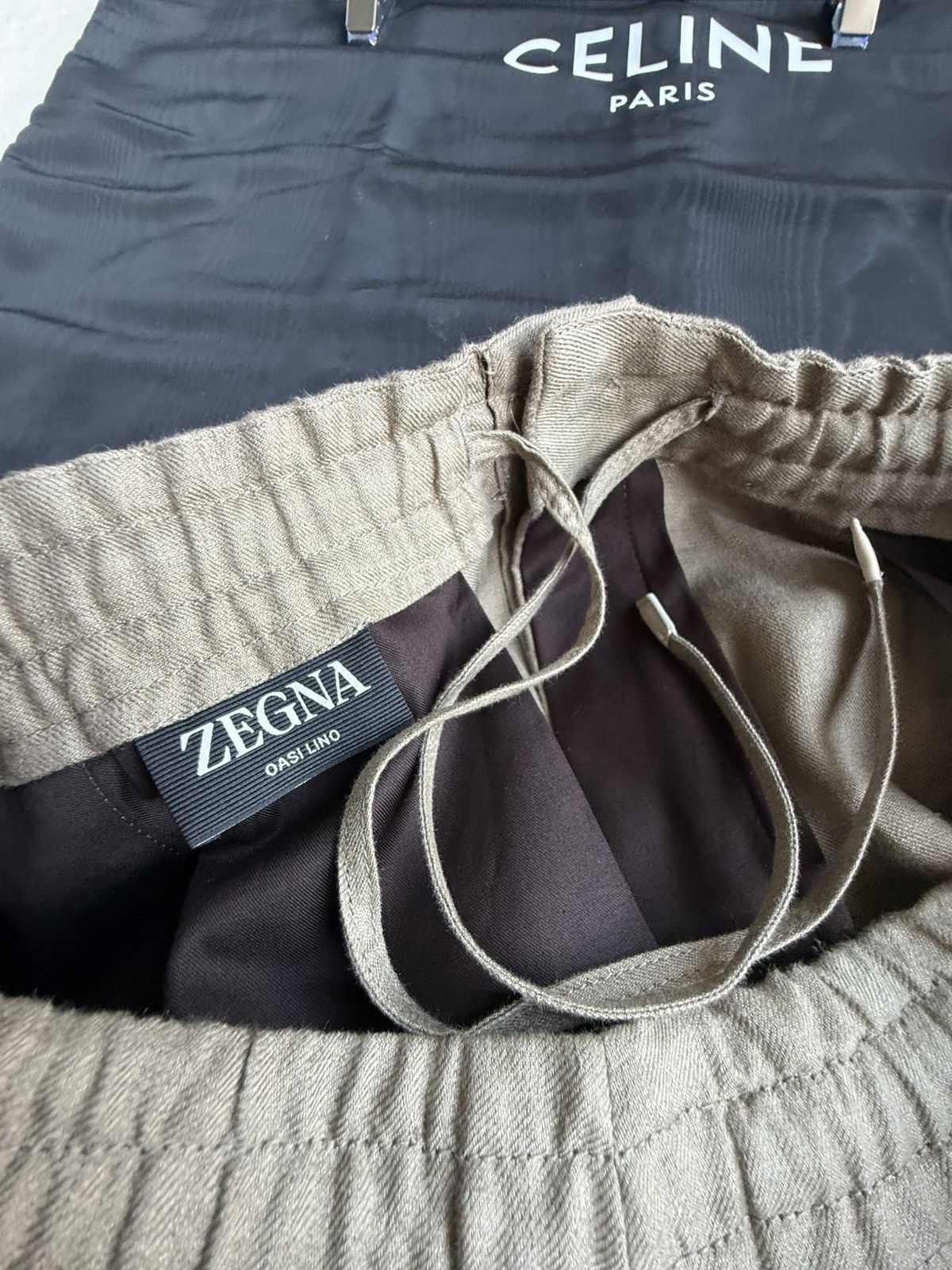 Z Zegna $1.1k+ Zegna Oasi Lino shorts 46 BNWT green khaki grail 46 Size US 30 / EU 46 - 24 Thumbnail
