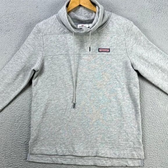 Vineyard Vines Vineyard Vines Sweatshirt Cowl Neck Mens Small Gray Drawstring Logo Pullover Size US S / EU 44-46 / 1 - 3 Thumbnail