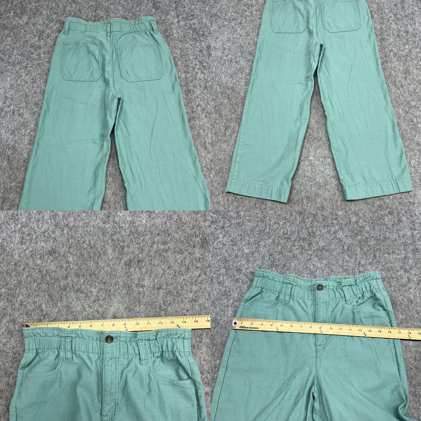 J.Crew J.CREW Pants Womens 6P Green Chino Straight Leg Elastic Waist Twill Casual Prep Size 28" / US 6 / IT 42 - 8 Thumbnail