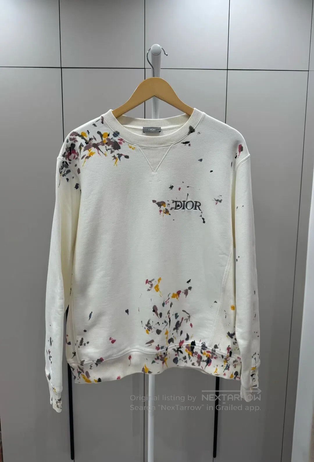 Dior Dior White Ink Splatter Sweatshirt| Size XL / US 12-14 / IT 48-50 - 1 Thumbnail