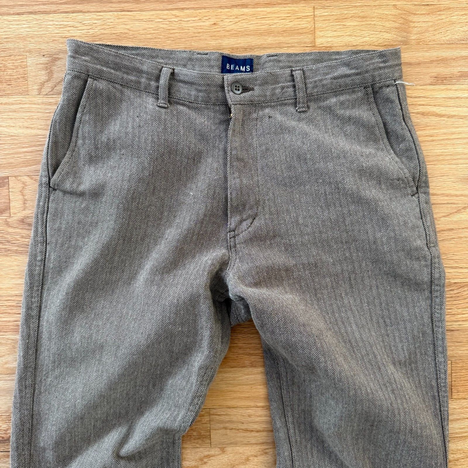 Beams Plus Beams Plus Tan Herringbone Woven Trousers Size US 32 / EU 48 - 10 Thumbnail