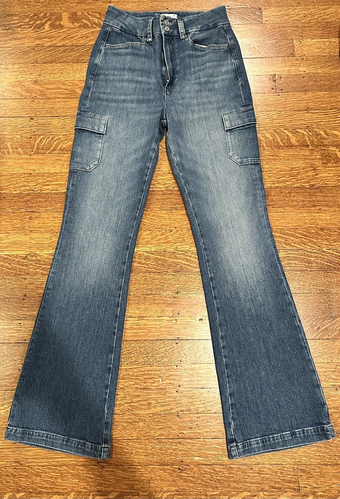Paige double leg pocket jeans