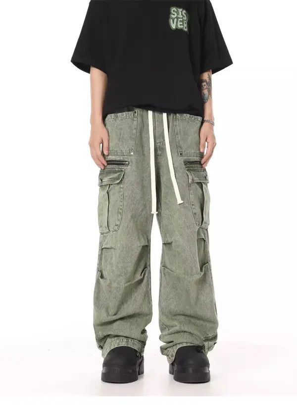 VIBE baggy flared skate hiphop cargo jeans Size US 34 / EU 50 - 2 Thumbnail