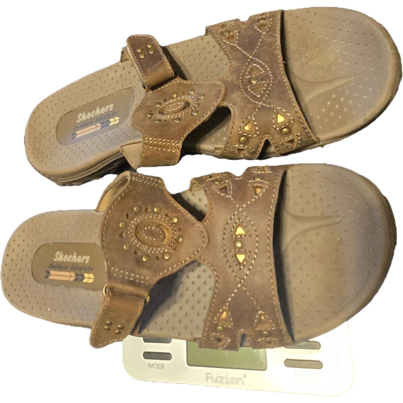 SKECHERS Skechers Outdoor Lifestyle Brown Leather Slide Sandals 8 Size US 8 / IT 38 - 5 Thumbnail