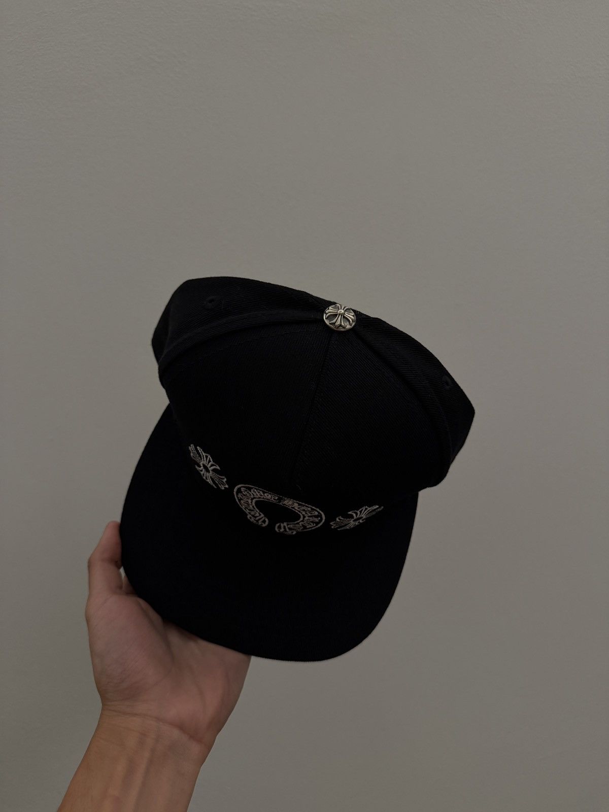 Chrome Hearts Chrome Hearts HorseShoe Denim Hat Size ONE SIZE - 4 Thumbnail