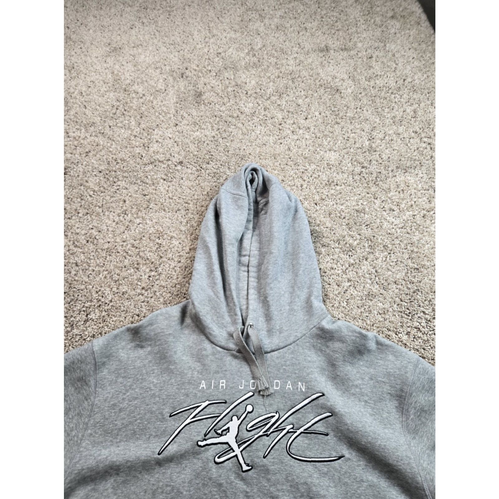 Jordan Brand Jordan Flight Hoodie Mens Medium Gray Jumpan Long Sleeve Pullover Sweatshirt Size US XXL / EU 58 / 5 - 4 Thumbnail