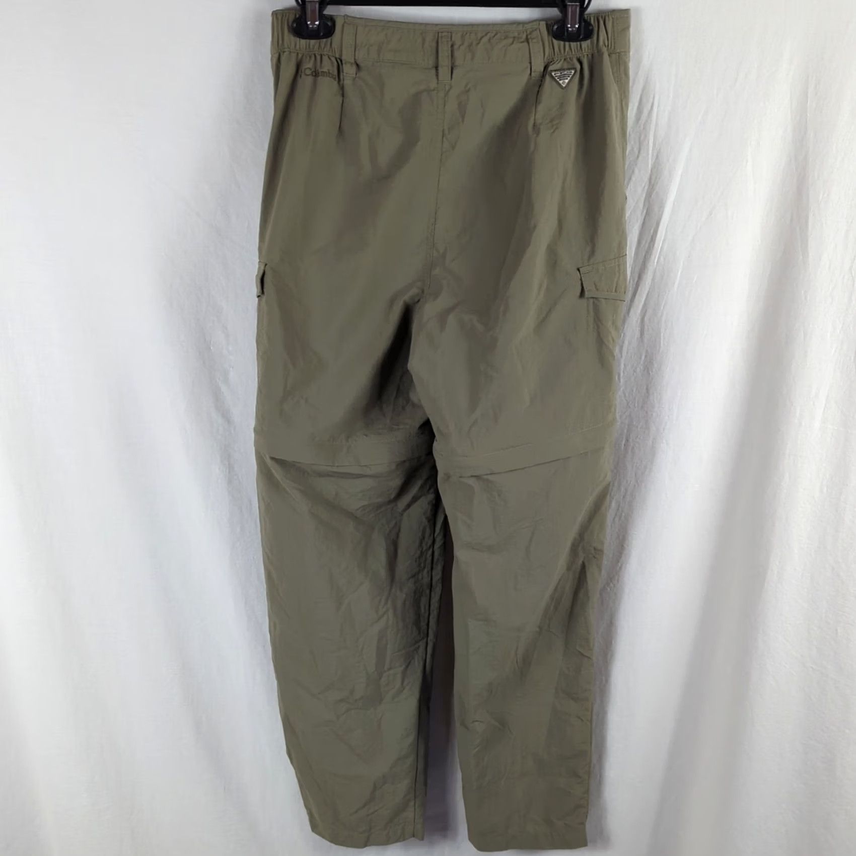 Olive Columbia PFG womens Small Convertible nylon Pants olive green 29X31 fast dry Size 28" / US 6 / IT 42 - 5 Thumbnail