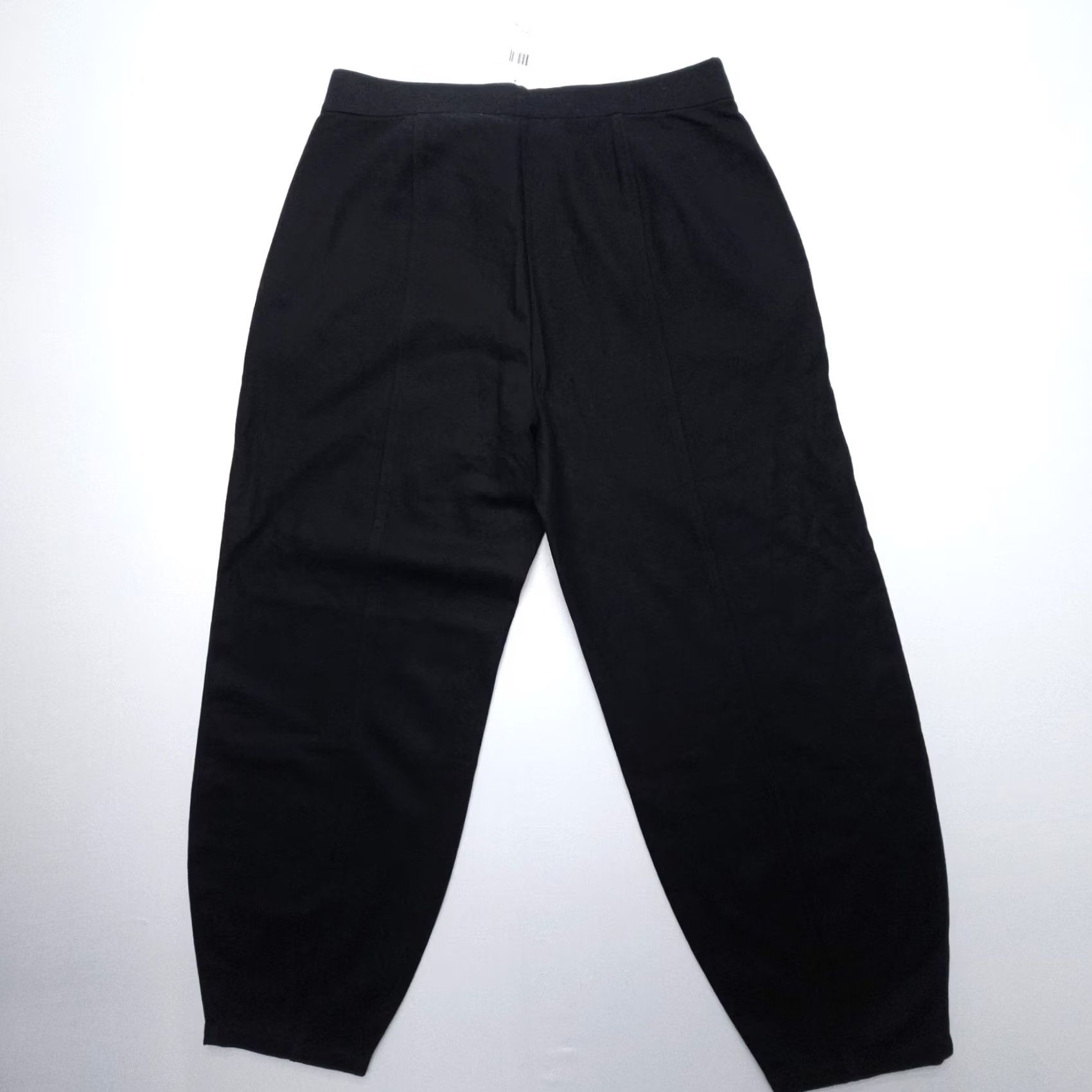 Eileen Fisher Eileen Fisher Pants Womens Medium Black Flannel Wool Flat Front Tapered 26in Inseam NWT Authentic Dress Size 32" / US 10 / IT 46 - 2 Thumbnail